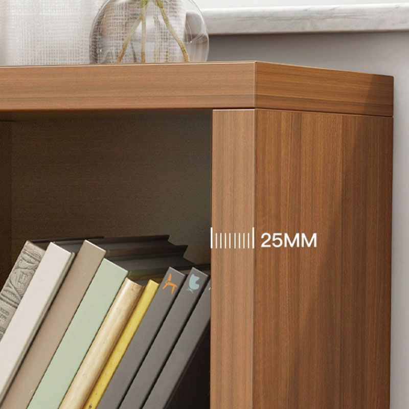 Contemporary Engineered Wood Bookshelf Closed Back Shelf Bookcase for Home