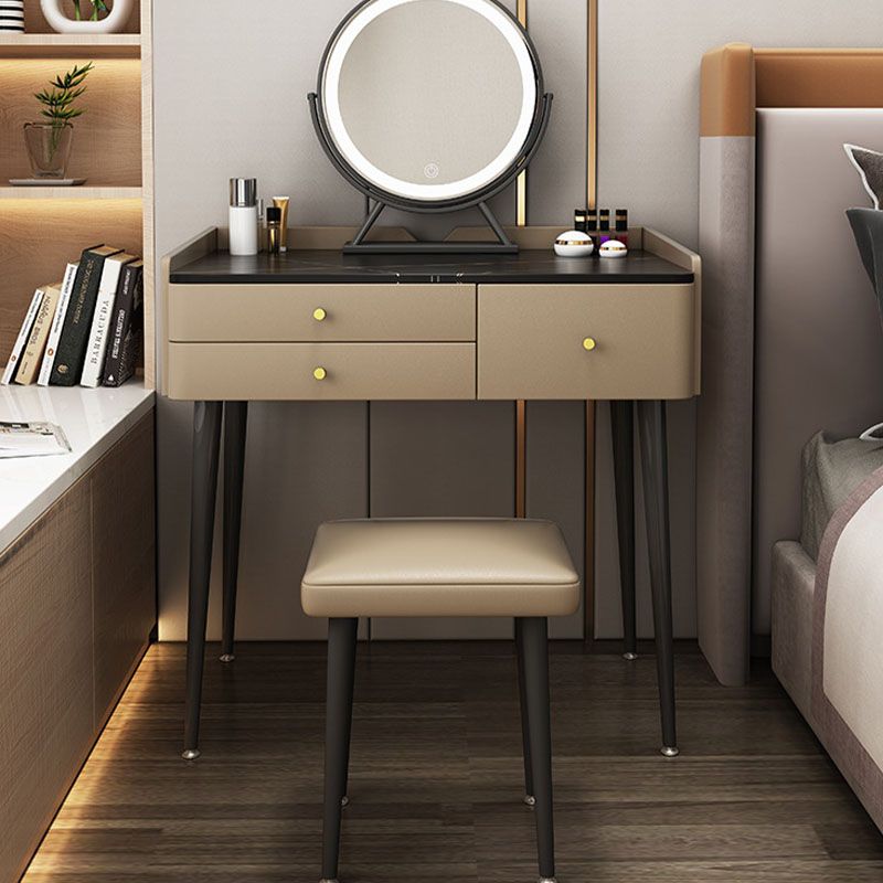Make-up Vanity With 3 Drawer with Makeup Table and Stool Contemporary