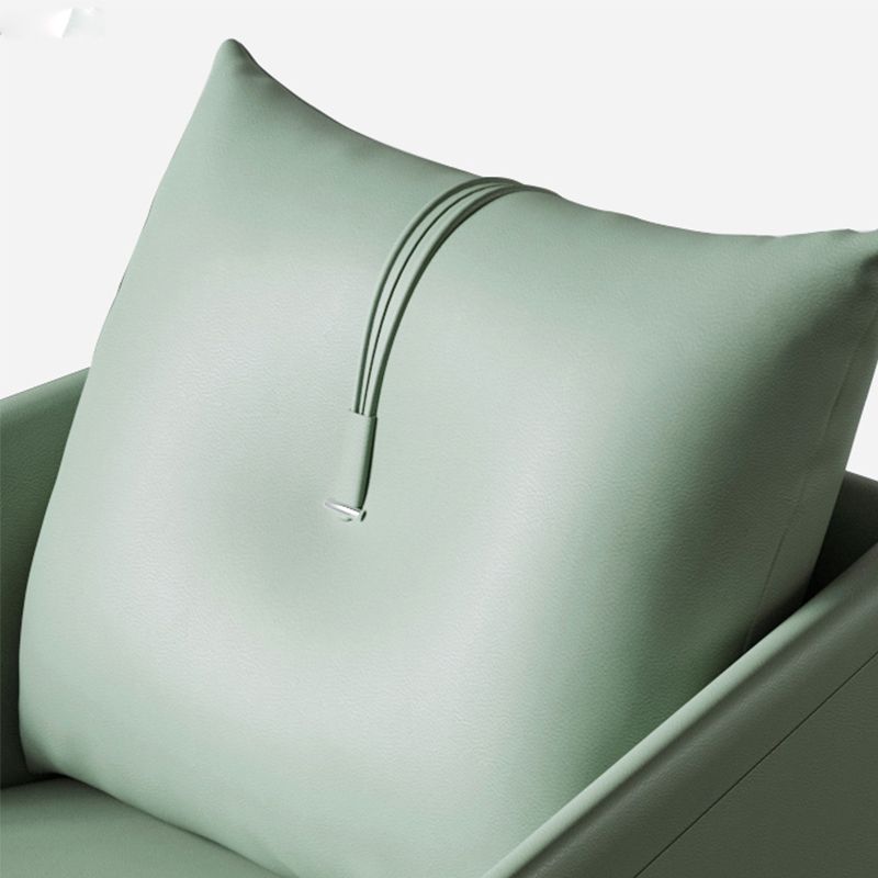 Contemporary Bonded Leather Pillow Back 4-Star Accent Armchair