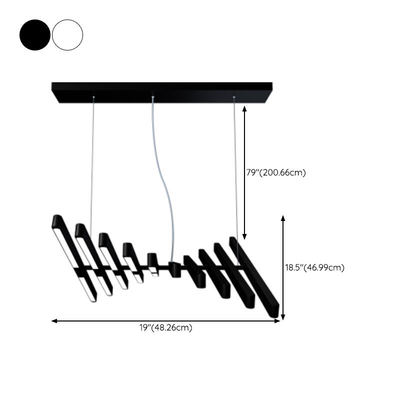 Nordic LED Island Lighting Fixture Creative Metal Pendant Light for Dining Room