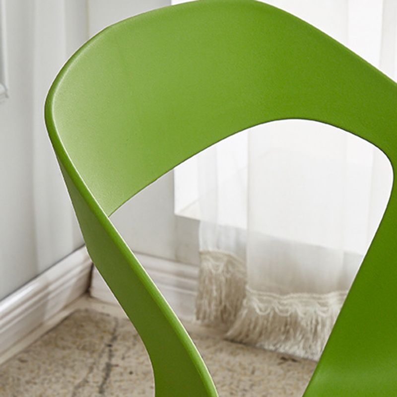 Ensemble de chaises de salle à manger en plastique, chaise d'appoint pour la maison scandinave, intérieur, dossier ouvert