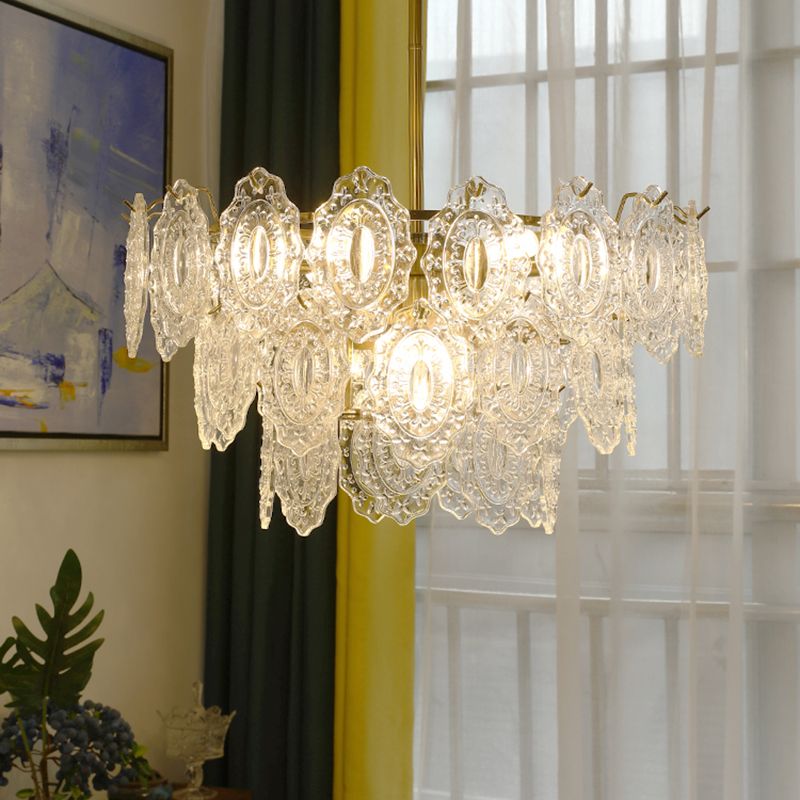 Contemporary Style Geometry Pendant Chandeliers Glass Pendant Lights in Gold