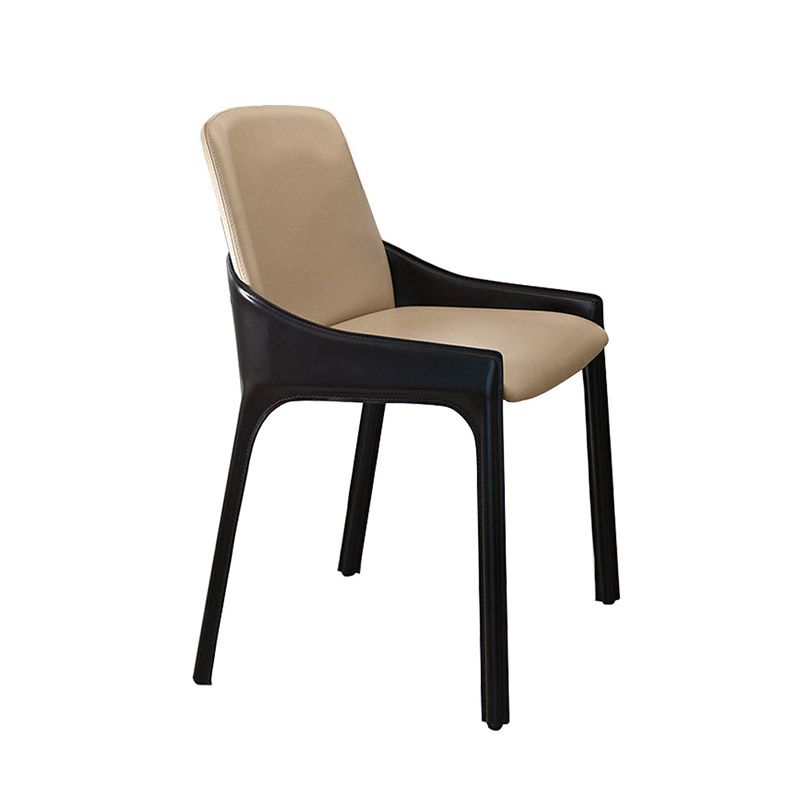 Contemporary Metal Dining Chair Upholstered Dining Side Chair for Restaurant Use