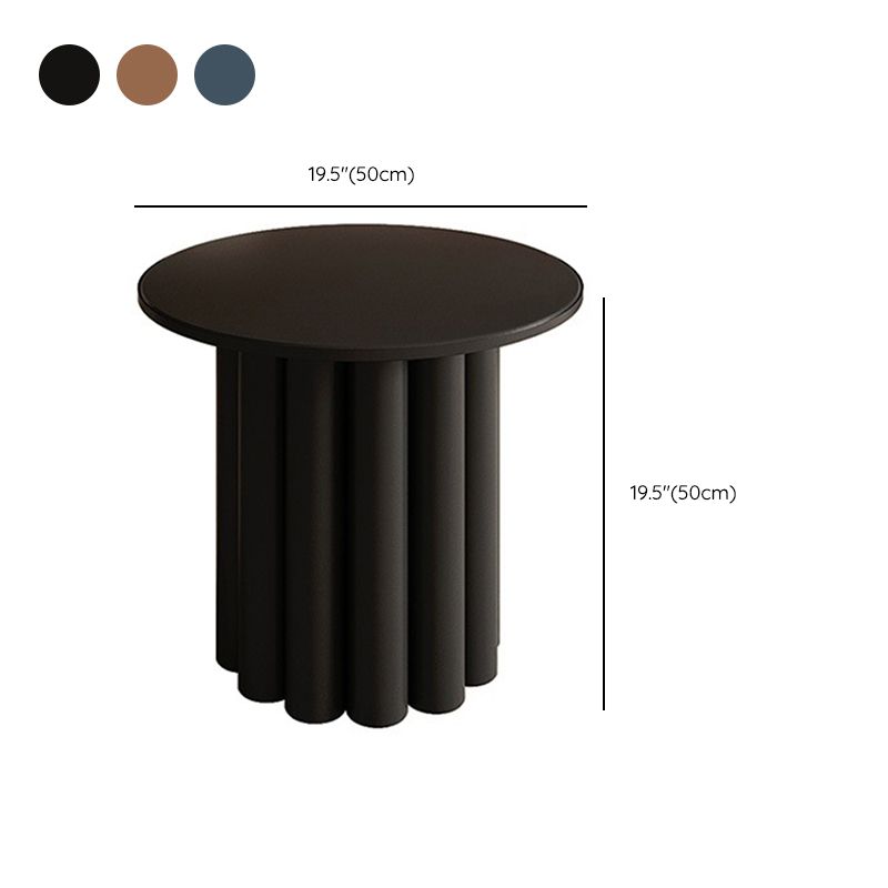Contemporary Coffee Table Pedestal Solid Wood Round Cocktail Table