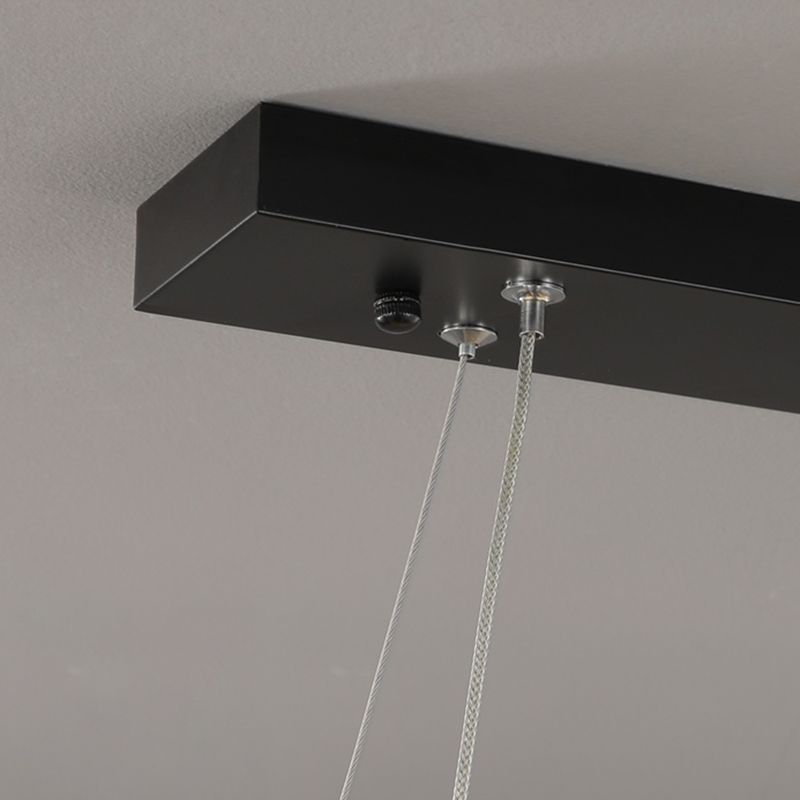 Luces colgantes de forma lineal Estilo contemporáneo de metal de metal de 2 luces de iluminación colgante