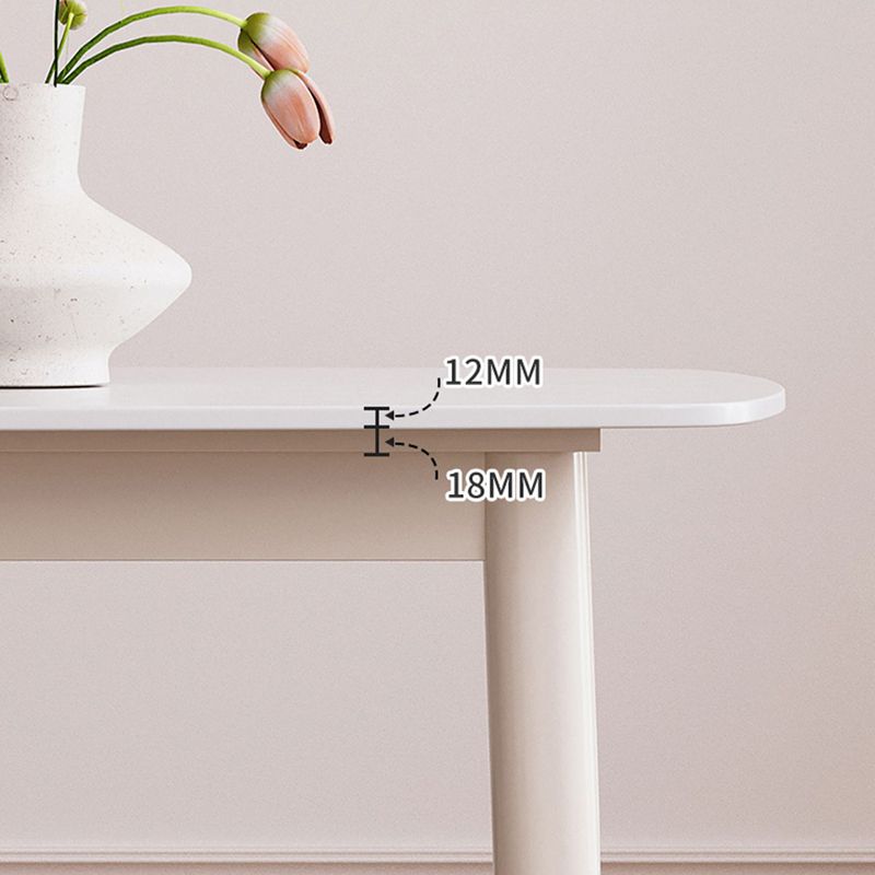 Modern Style 1/4/5/7 Pieces Dining Room Table Rectangle Stone Furniture in White