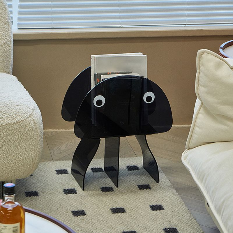 Modern Antique Finish Shelf Bookcase Acrylic Geometric Bookshelf