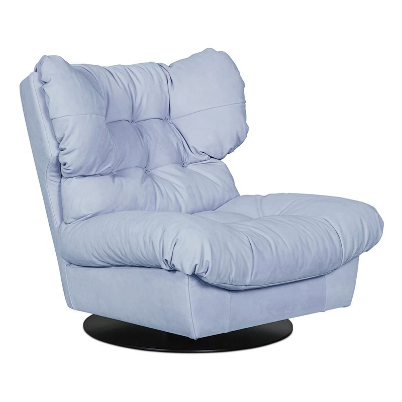 Contemporary Armless Accent Chair Modern Biscuit Back Accent Chair