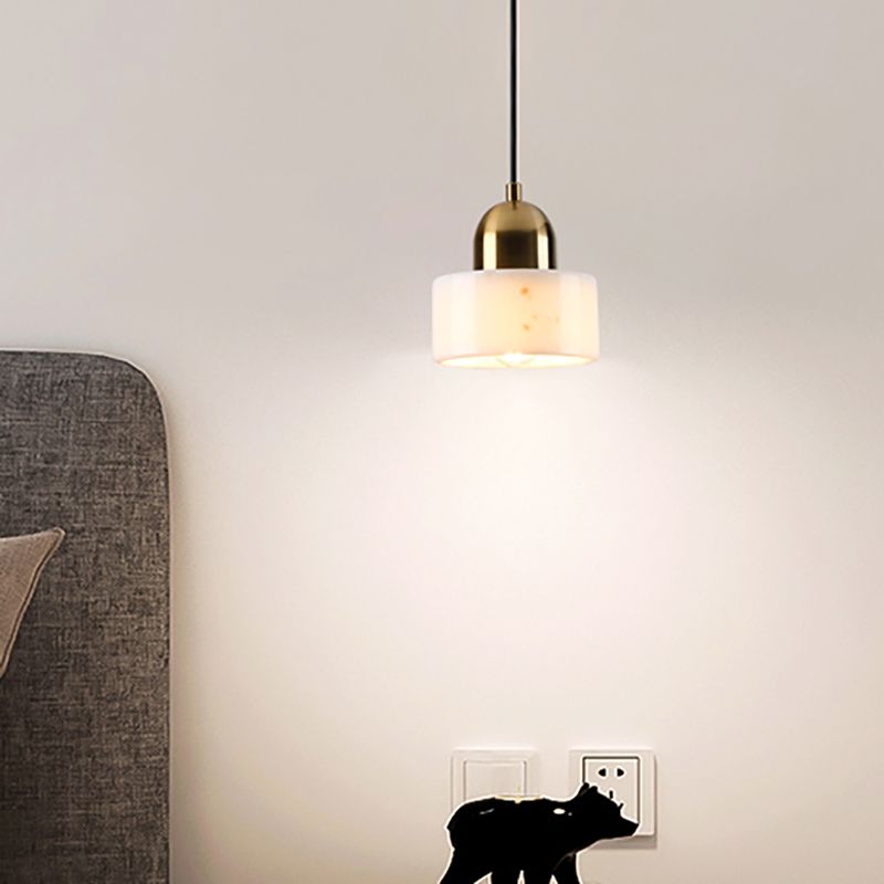 Pendentif en marbre géométrique Postmodern 1-bulbe petite lumière suspendue pour salle à manger