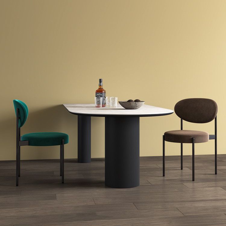 Contemporary 3-foot Dining Table Stone Dining Room Furniture for Home