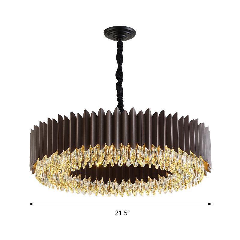 Chandelier de cristal rond