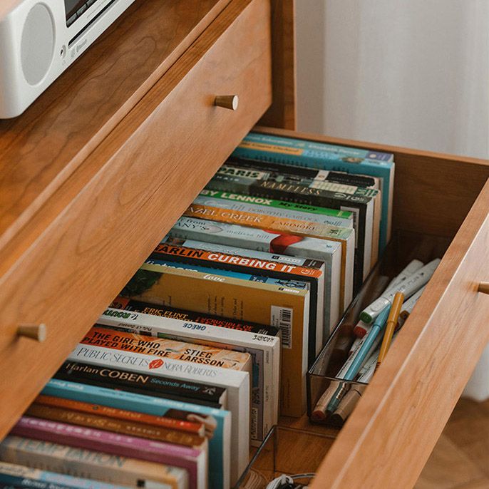 Solid Wood Storage Chest Dresser Modern Dresser without Mirror