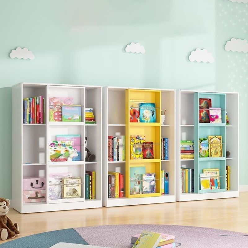 Engineered Wood Standard Bookshelf Contemporary Closed Back  Bookcase