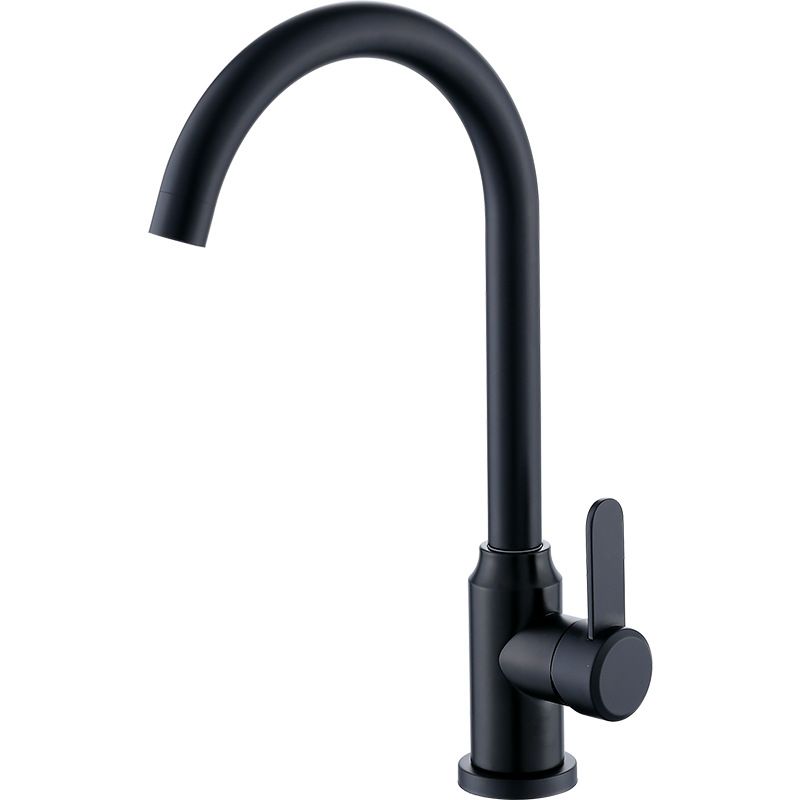 Modern Pull Down One Handle Kitchen Faucet High Arch Filler with No Sensor