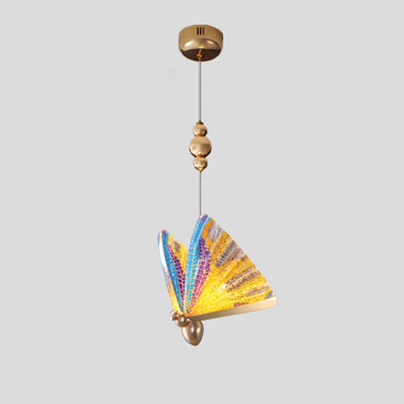Colorido lámpara de arte de arte de mariposa colgante de mariposa