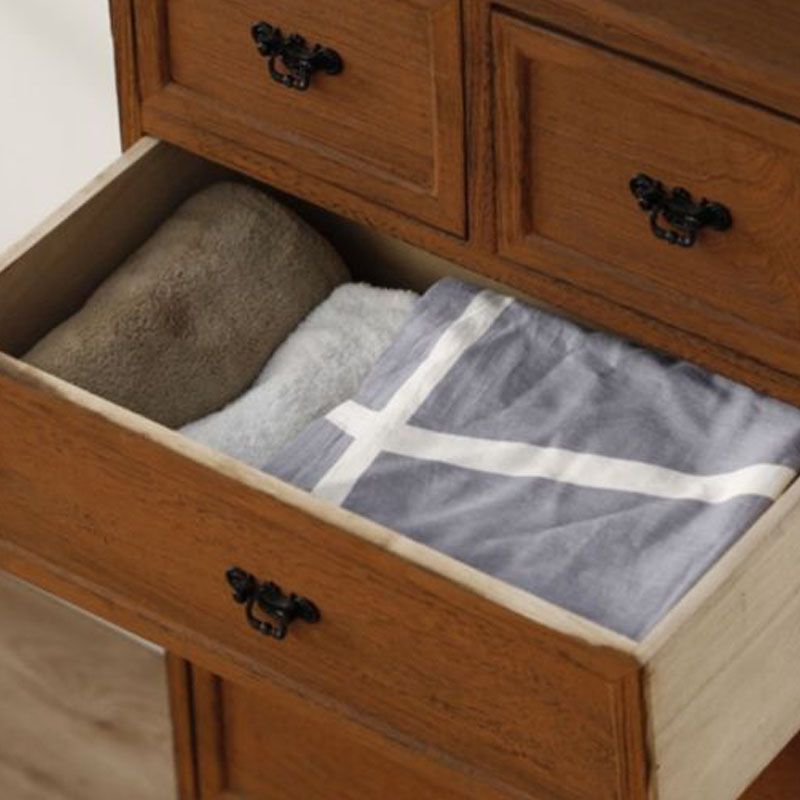 12" W Solid Wood Lingerie Chest Vertical Storage Chest with Drawers