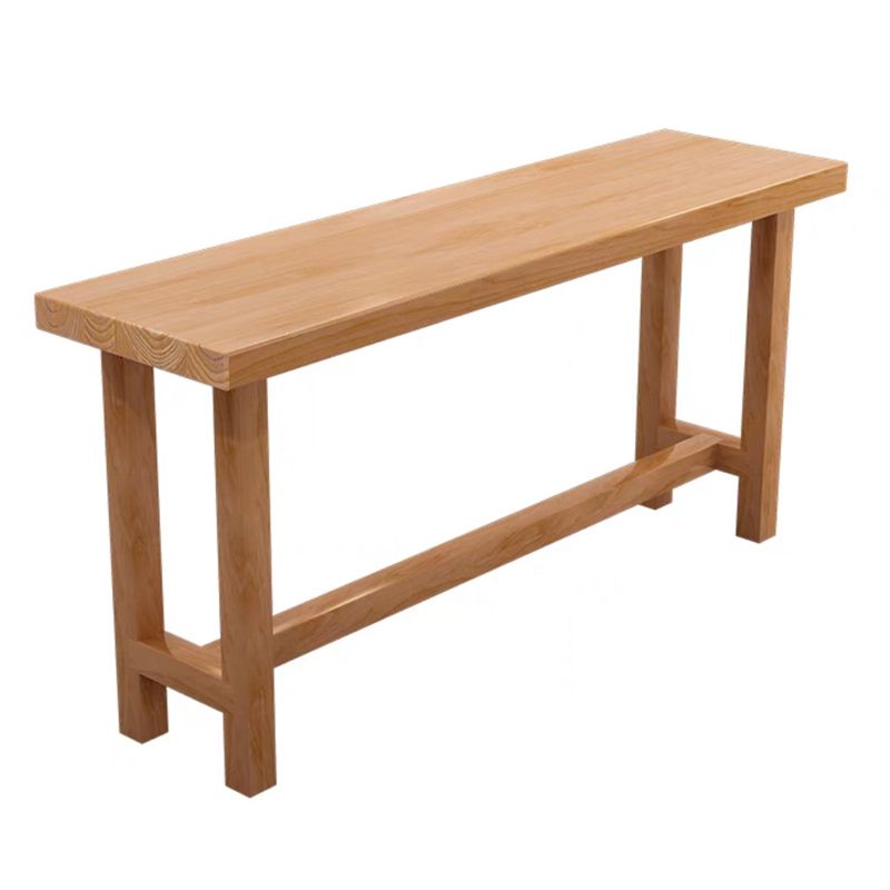 Rectangular Solid Wood Bar Table Set 1/5 Pieces Counter Table with Backless Stools