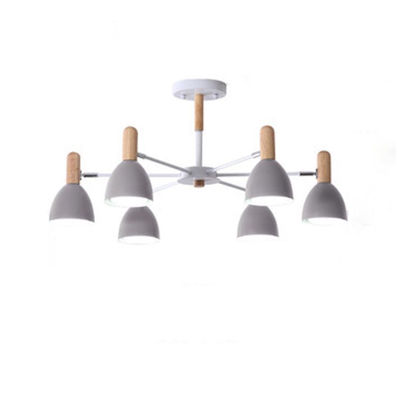 Multi -lichten conische hangende verlichtingsarmaturen moderne stijl metalen plafond kroonluchter