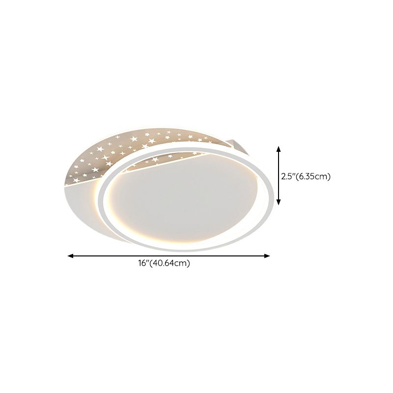 Modern Ceiling Light White LED Ceiling Mount Light with Acrylic Shade for Bedroom