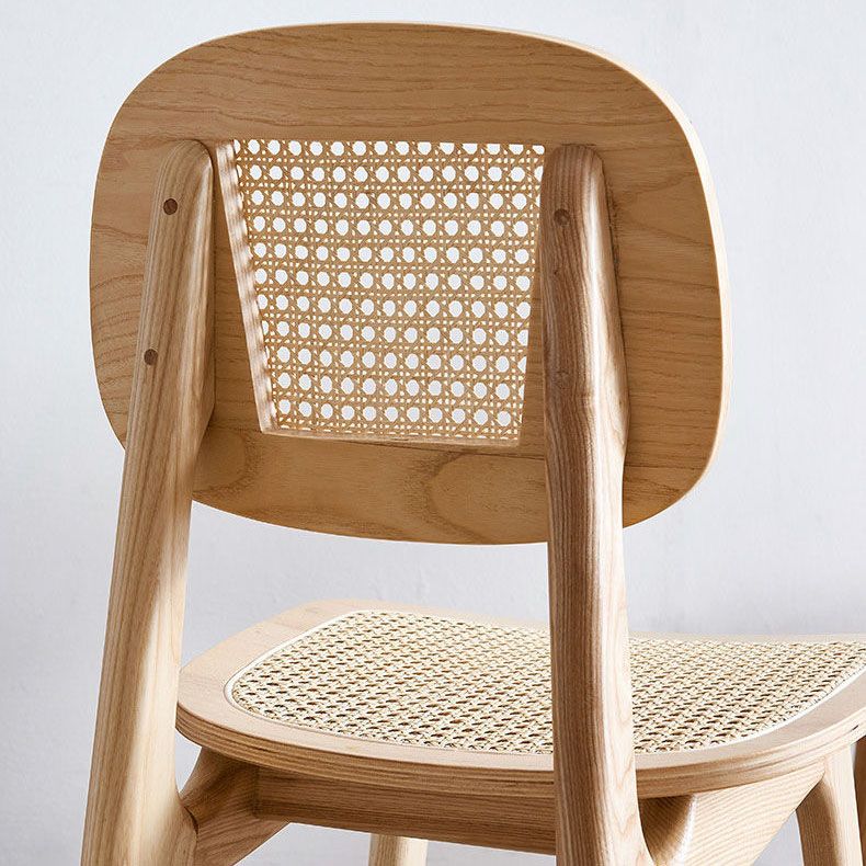 Contemporary Wood Dining Room Chair Cane Back Dining Chairs (Set of 2)