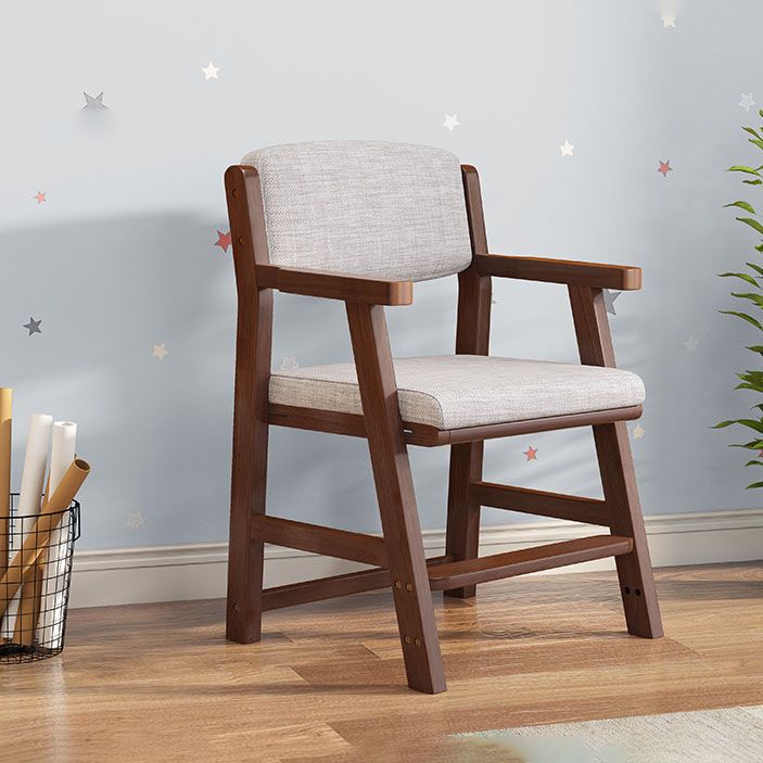 Contemporary Style Dining Chairs Dining Arm Side Chairs with Wooden Legs