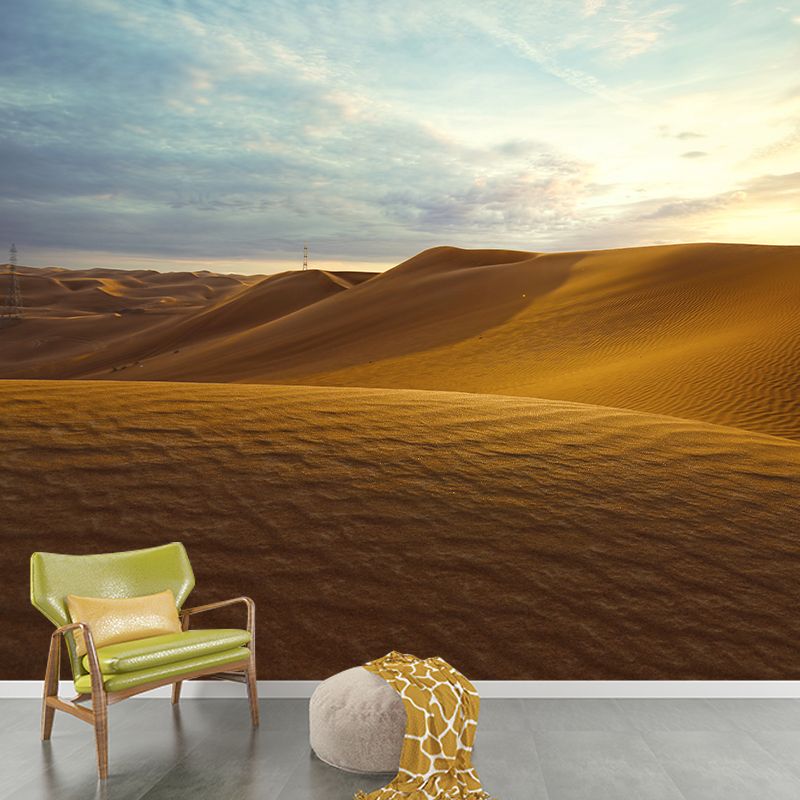 Endless Desert Mural Wallpaper for Sitting Room, Moisture Resistant, Personalized Size Available