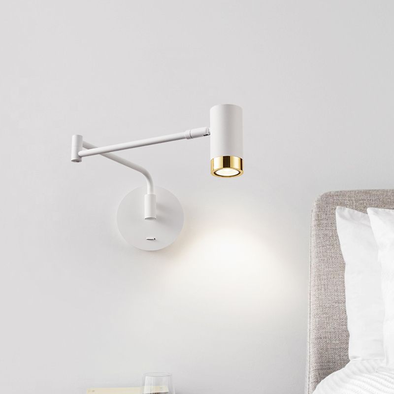 Fissature a parete in alluminio a doppio braccio Fissature a parete moderna a 1 luce Luci da parete per soggiorno per soggiorno