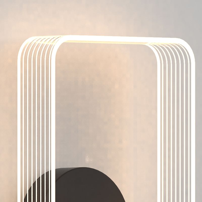 Geometry Shape Metal Wall Lighting Idea Modern Style 1 Light Wall Mounted Lamp in Black