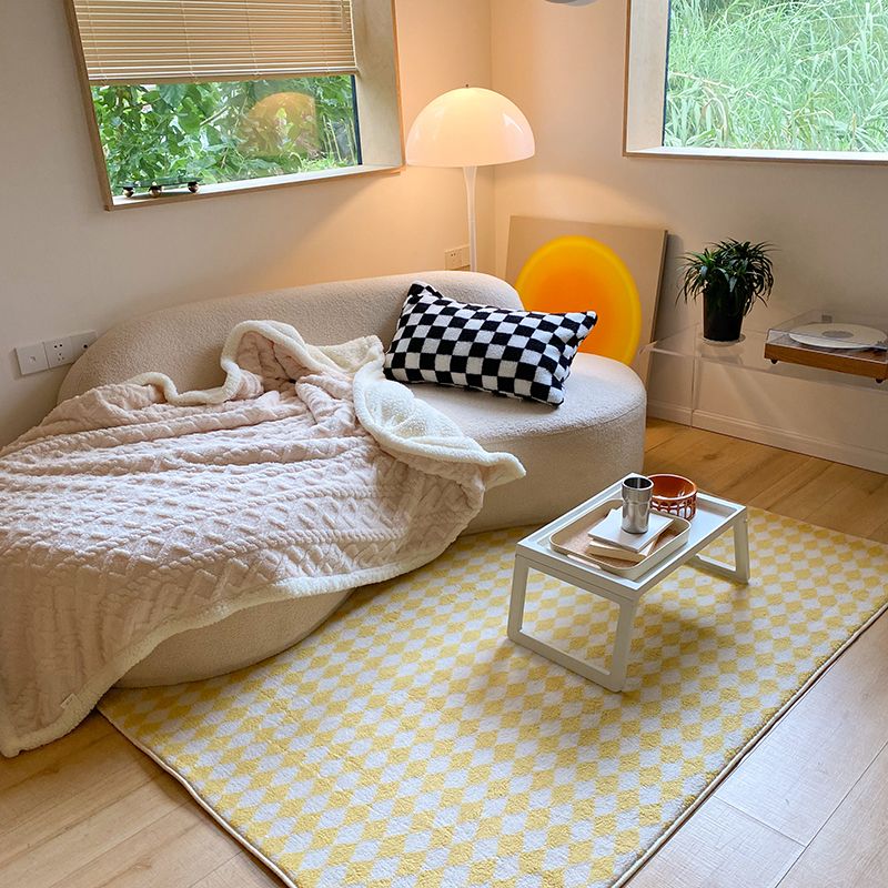 Tapis moderne brun motif géométrique Polyester Area Tapis résistant aux taches pour la décoration intérieure