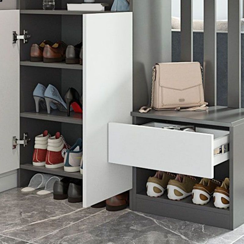 Modern 2-door Wood 78.74" Tall Accent Cabinet with Drawer for Living Room