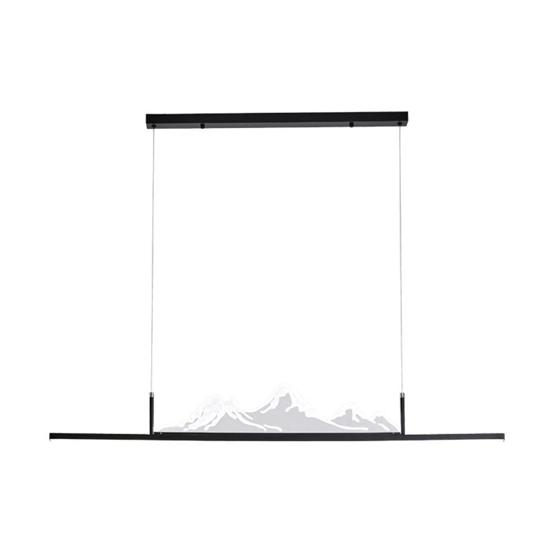 Moderne Anhängerbeleuchtung für Kücheninsel Linearinsel Anhänger Leuchtmetall 1 Licht