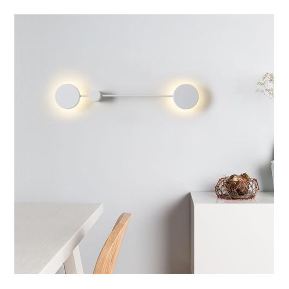 Simple LED Wall Sconce with Acrylic Shade Black/White Molecule Sconce Light Fixture in Warm/White Light