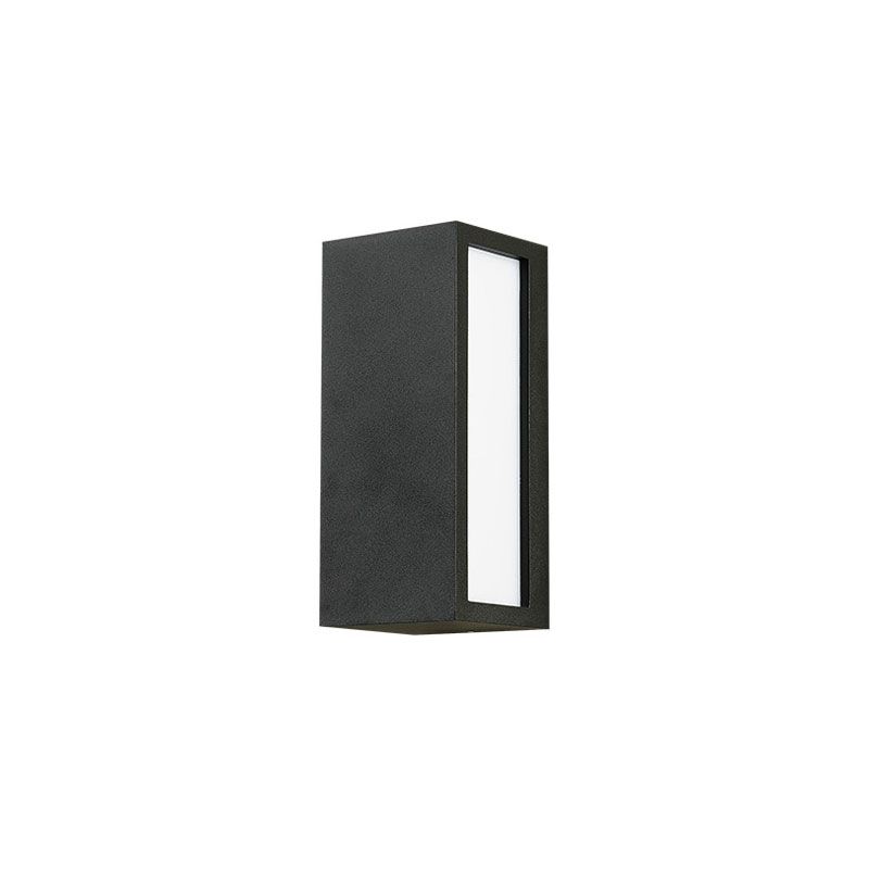 Textured Black Rectangular LED Wall Mounted Light Simplicity Metallic Wall Sconce Lighting for Patio