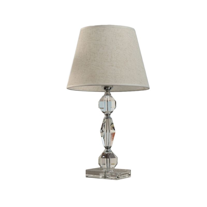 1 hoofd gefacetteerde ballen tafellicht modern heldere kristallen nachtkastje lamp met vat stof schaduw