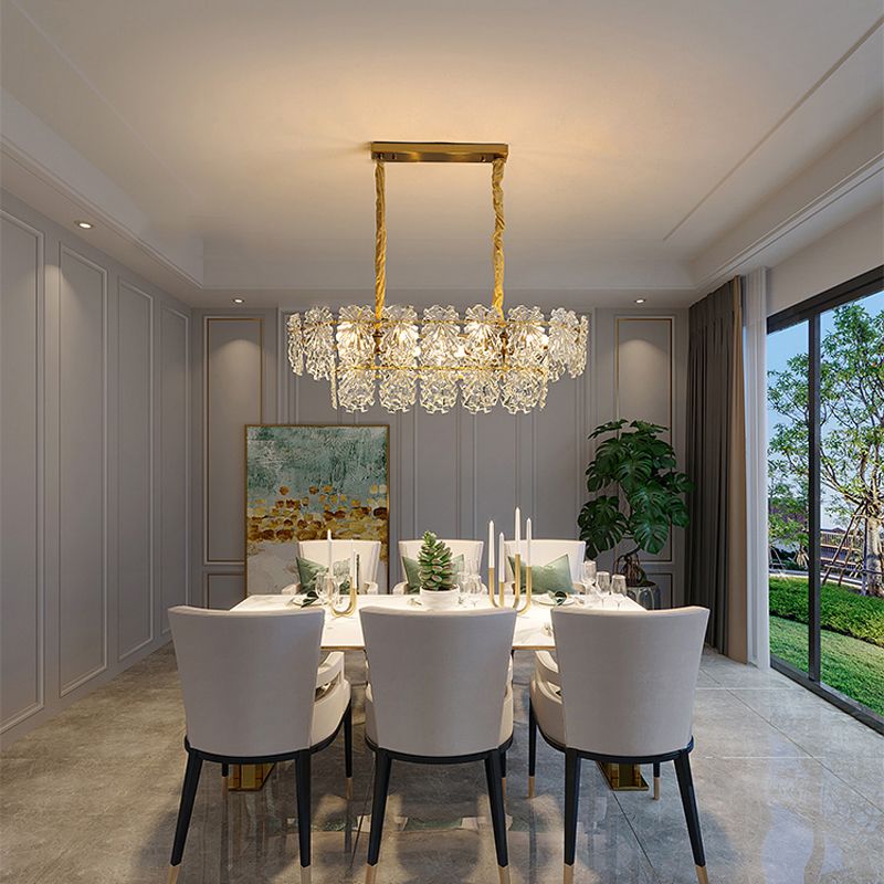 Glass Island Pendants Modern Style Pendant Lights in Gold for Living Room