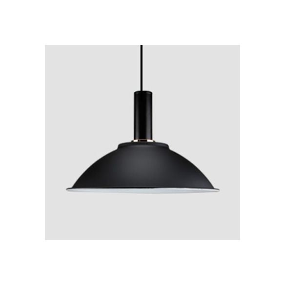 Luz de colgante contemporáneo de tazón 11 "/14" de ancho 1 bombilla aluminio colgante luz para fábrica de galería