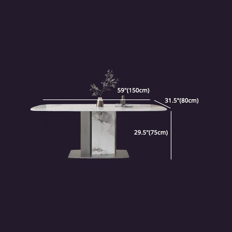 Designer Style Sintered Stone Dining Set Rectangle 1/3/4/5/7 Pieces Dining Room Table Set