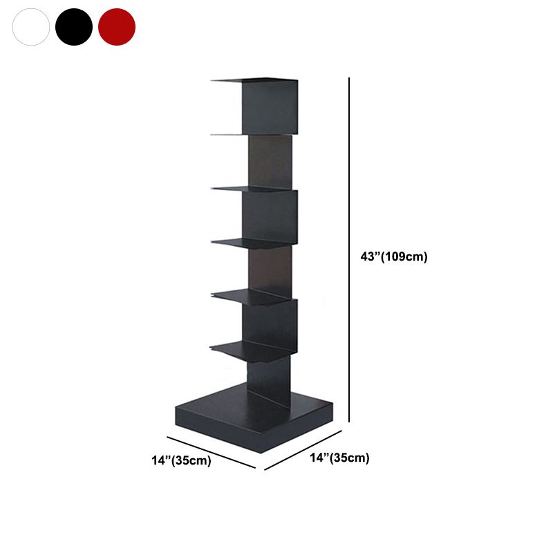Modem Metal Bookshelf Geometric Shelf Bookshelf for Home Office 13.8" W