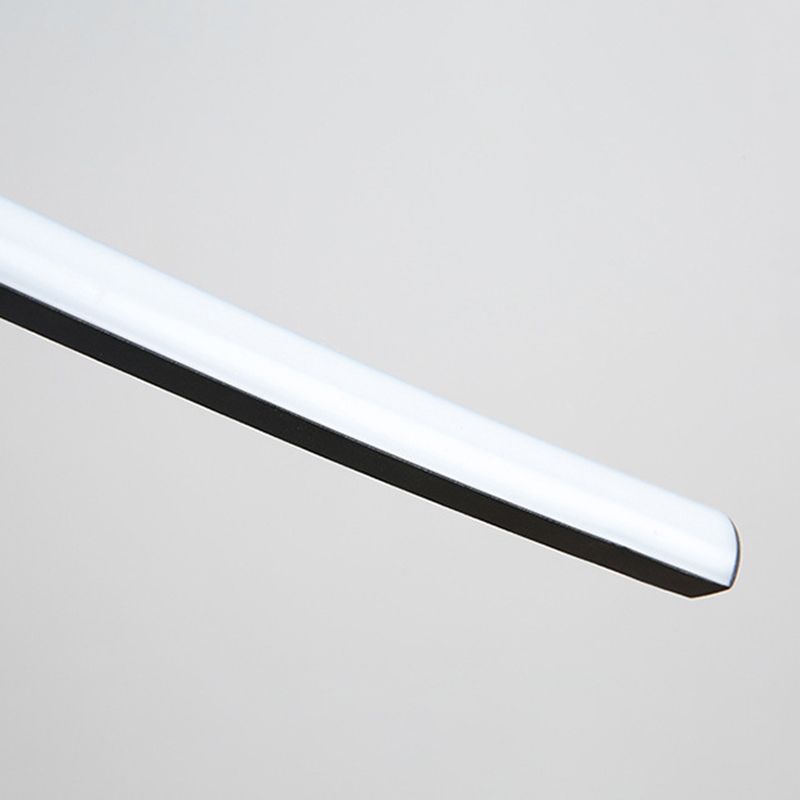 Moderna luce concisa isola a led Luce in ferro laccata Luce con ombra acrilica