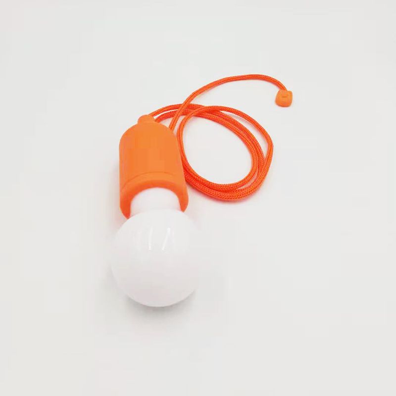 Decorative Bulb Shaped Ceiling Lighting Plastic Street Stall Battery Pendant Light with Pull Cord