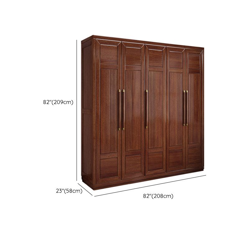 Contemporary Style Wardrobe Armoire Wood Wardrobe Closet with Doors and Drawer