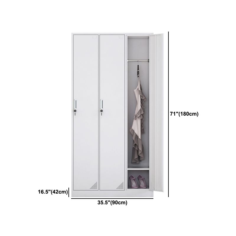 Contemporary Style Home Wardrobe Steel Wardrobe Closet with Doors