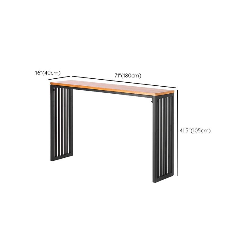 Industrial Style 1/2/5 Pieces Bar Table Set Rectangle Bar Table with High Stools