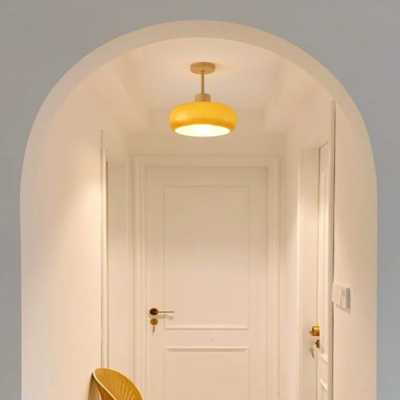 Nordic Ceiling Light Wooden Flush Mount Ceiling Light Fixture for Bedroom