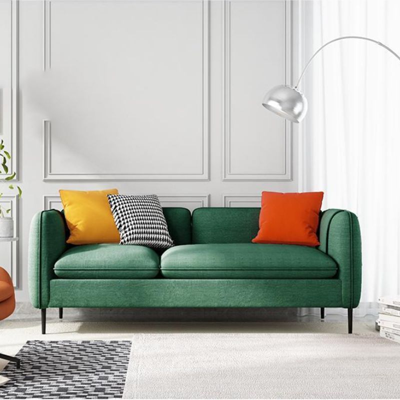 29.92 " H Contemporary 3-seater Cotton Blend Square Arm Sofa