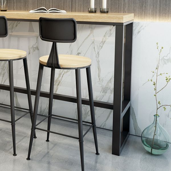 Indoor Rectangle Counter-height Pub Table Natural Modern Trestle Hall/Pub Table