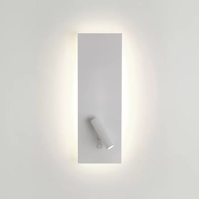 Contemporary Rectangular Wall Mounted Lights Metallic Flush Mount Wall Sconce for Bedroom