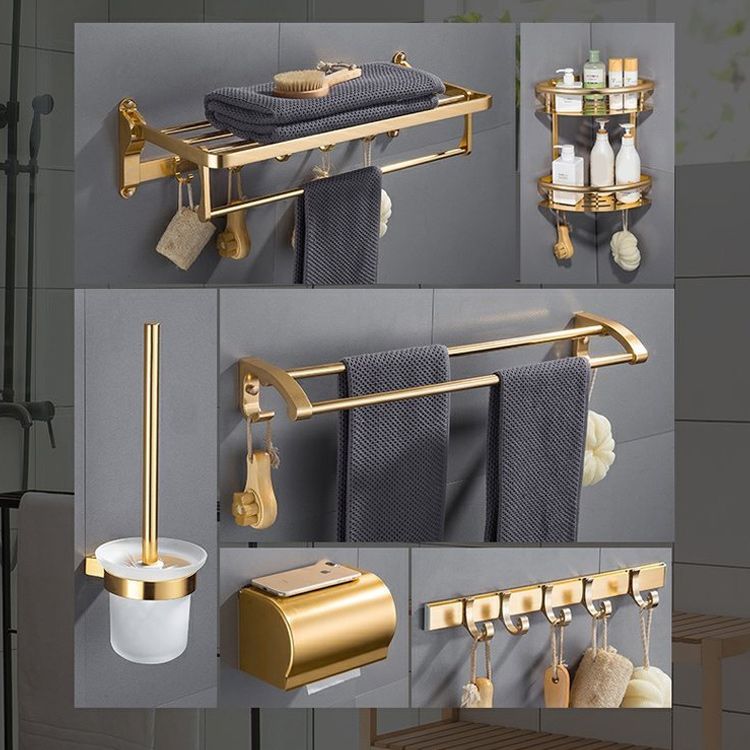 Gold 7 Piece Bathroom Accessory Set Vintage Bathroom Accessory Kit