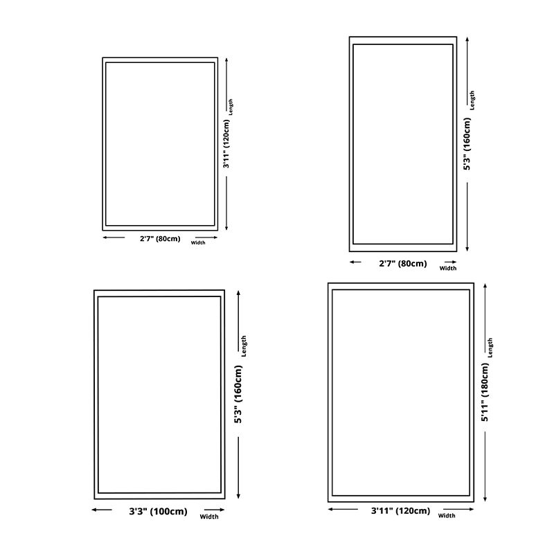 Modern Living Room Area Carpet Geometric Pattern Polyester Area Rug Anti-Slip Easy Care Area Rug