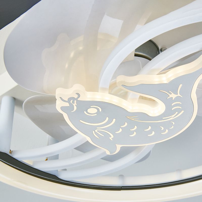 Acrylkreis LED Deckenventilator Leuchttie